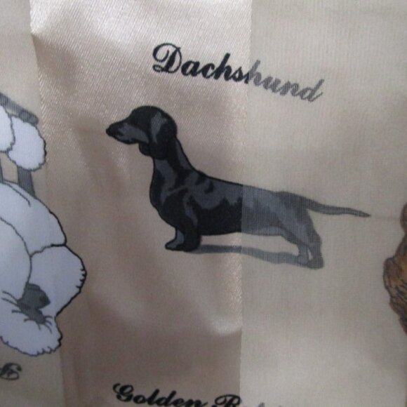 Scarf with Dogs-20"x20” Boxer, Poodle, Pug, Doxie, Dalmation and Others - Picture 6 of 9